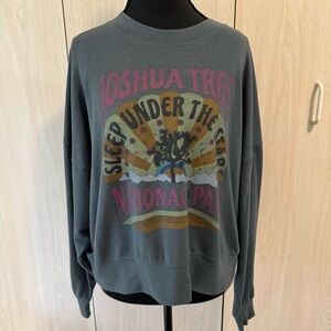 Joshua Tree Graphic Light Sweatershirt - Gray - Sleep Under the Stars